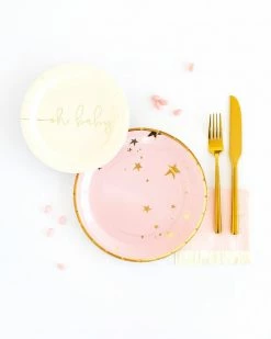Ohitsperfect Bridal Shower & Hens Baby Pink Star Plates