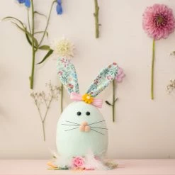 Ohitsperfect Blue Floral Bunny Easter Egg