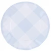 Ohitsperfect Periwinkle Gingham Wavy Paper Dinner Plate Kids Birthday
