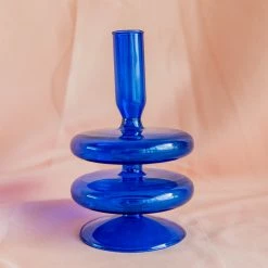 Ohitsperfect Mediterranean Indigo Duo Saucer Candle Holder