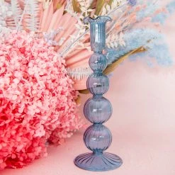 Ohitsperfect Blue Bubble Glass Candleholder Baby Shower