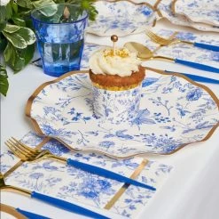 Ohitsperfect Bridal Shower & Hens Bella Cutlery Set - Blue & Gold