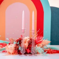 Ohitsperfect Blush Dot Glass Candleholder