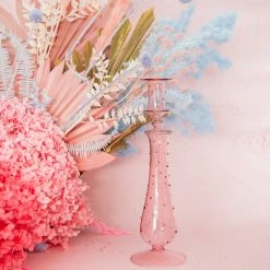Ohitsperfect Blush Dot Glass Candleholder