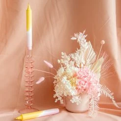 Ohitsperfect Blush Ripple Glass Candle Holder