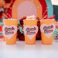 Ohitsperfect Bride's Babes Highball Heart Cup Set 8pk