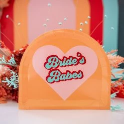 Ohitsperfect Bridal Shower & Hens Bride's Babes Dinner Plate Set 8pk