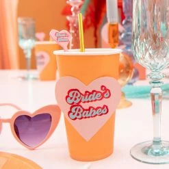 Ohitsperfect Bride's Babes Highball Heart Cup Set 8pk
