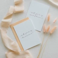 Ohitsperfect Will You Be My Maid Of Honour - Linen Card