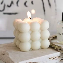 Ohitsperfect Pink Bubble Cube Candle