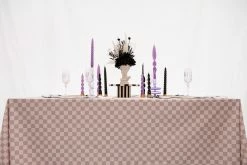 Ohitsperfect Checkmate Lilac Napkin Set Table Linen