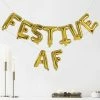 Ohitsperfect Gold Foiled 'Festive AF' Balloon Garland Christmas