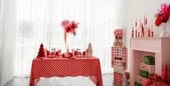 Ohitsperfect Red Pink Checkered Tablecloth Mother’s Day