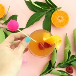 Ohitsperfect Bridal Shower & Hens Felt Ball Cocktail Drink Stirrers