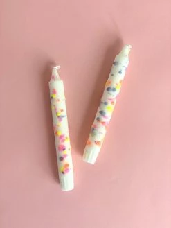 Ohitsperfect Confetti Dip Dyed Candle