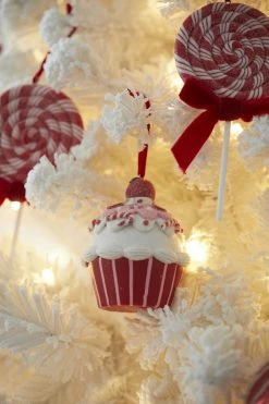 Ohitsperfect Red Cupcake Hanging Ornaments