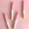 Ohitsperfect Pink Buttercream Dip Dyed Candle 1 Ohitsperfect Pink Buttercream Dip Dyed Candle