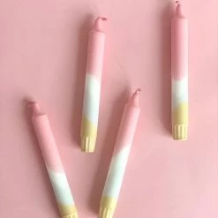 Ohitsperfect Pink Buttercream Dip Dyed Candle