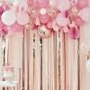 Ohitsperfect Blush And Peach Balloon And Fan Garland Party Backdrop