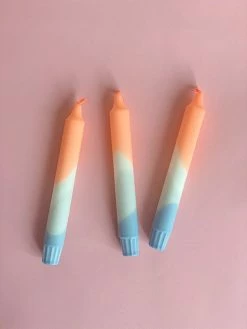 Ohitsperfect Kids Birthday Orange Sherbet Dip Dyed Candle