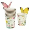 Ohitsperfect Kids Birthday Fairy Paper Cups With Butterfly Detail