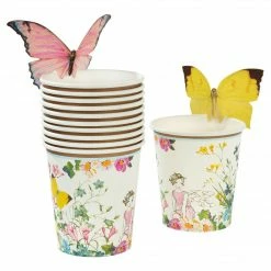 Ohitsperfect Kids Birthday Fairy Paper Cups With Butterfly Detail