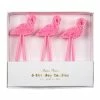 Ohitsperfect Flamingo Glitter Cake Candles