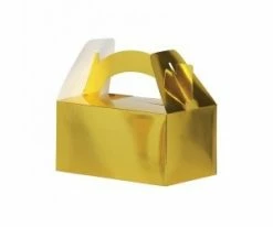 Ohitsperfect Lunch Favour Box Metallic Gold 5pk Kids Birthday