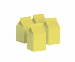Ohitsperfect Milk Boxes Pastel Yellow 10pk Kids Birthday