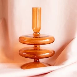 Ohitsperfect Amber Duo Saucer Candle Holder Dazzle Bar