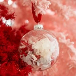 Ohitsperfect Jingle All The Way Floral Glass Bauble Christmas