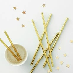 Ohitsperfect Bridal Shower & Hens Gold Paper Straws