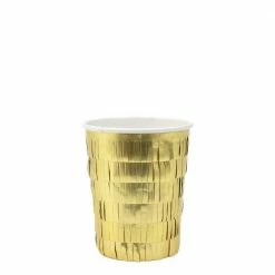Ohitsperfect Kids Birthday Gold Fringe Party Cups