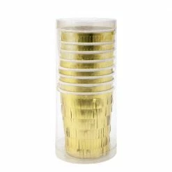 Ohitsperfect Kids Birthday Gold Fringe Party Cups