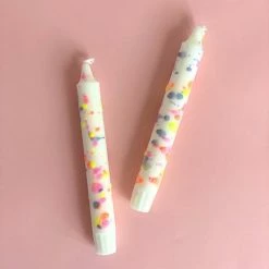 Ohitsperfect Confetti Dip Dyed Candle