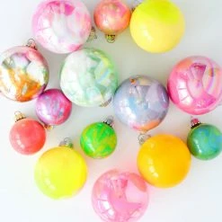 Ohitsperfect Hand Painted Glass Ornaments-Assorted Set Of 4