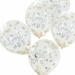 Ohitsperfect Almost Mrs Gold Confetti Hens Party Balloons Bridal Shower & Hens
