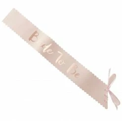 Ohitsperfect Pink & Rose Gold Bride To Be Sash Bridal Shower & Hens