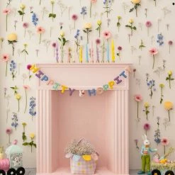 Ohitsperfect Hippity Hoppity Felt Banner Kids Birthday