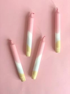 Ohitsperfect Pink Buttercream Dip Dyed Candle