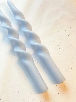 Ohitsperfect Twist Candle - Powder Blue 28cm