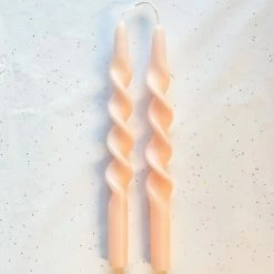 Ohitsperfect Twist Candle - Pale Peach 38cm