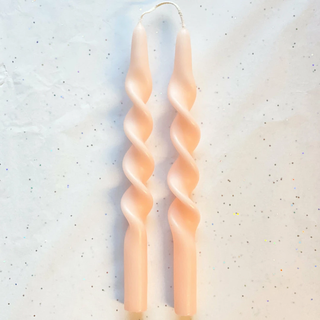 Ohitsperfect Twist Candle - Pale Peach 28cm 3 Ohitsperfect Twist Candle - Pale Peach 28cm