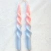Ohitsperfect Blue Twist Duo Toned Candle - Fairy Floss 28cm 2 Ohitsperfect Blue Twist Duo Toned Candle - Fairy Floss 28cm