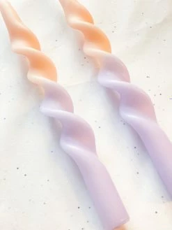 Ohitsperfect Dazzle Bar Twist Duo Toned Candle - Passionfruit Peach 28cm
