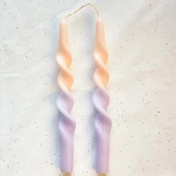 Ohitsperfect Dazzle Bar Twist Duo Toned Candle - Passionfruit Peach 28cm