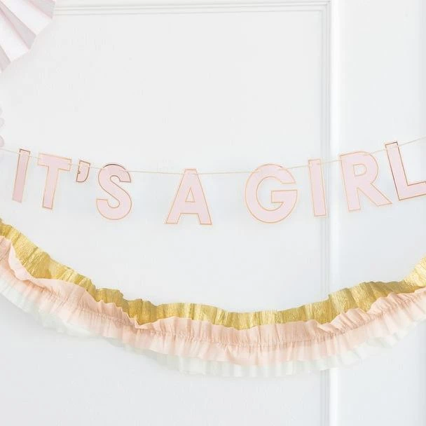 Ohitsperfect It's A Girl Baby Shower Banner 3 Ohitsperfect It's A Girl Baby Shower Banner