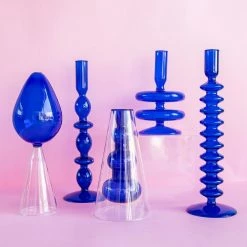 Ohitsperfect Blue Indigo Double Ring Candelabra