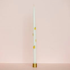 Ohitsperfect Lemon Hand Painted Tapered Candle - 38cm Bridal Shower & Hens