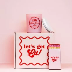 Ohitsperfect Christmas Let's Get Lit Candle And Matches Gift Pack - English Peony